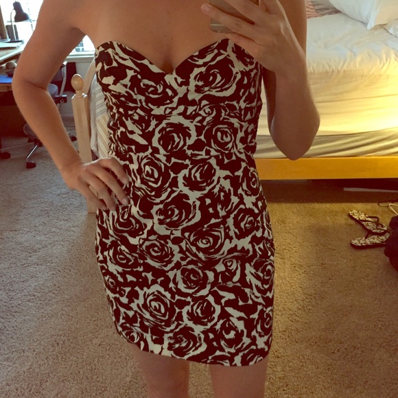 Black and white floral mini dress from forever 21