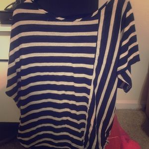 Back and white striped tee