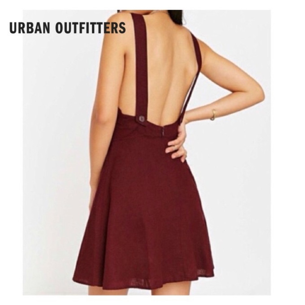 UO Burgundy backless dress