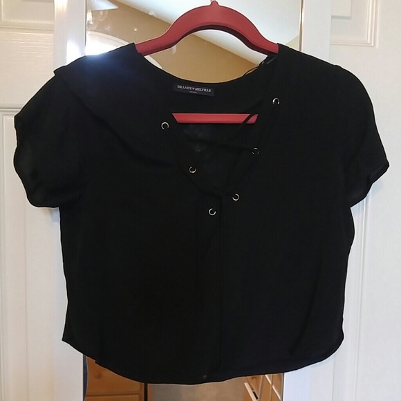 Brandy Melville Lace Up Crop Top
