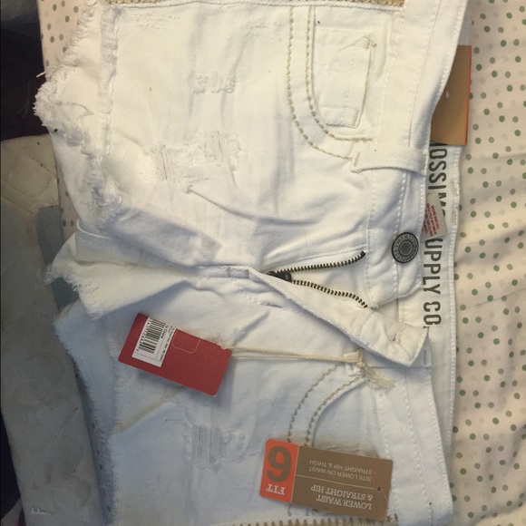 White Jean Shorts