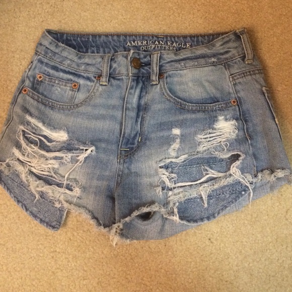 light ripped shorts