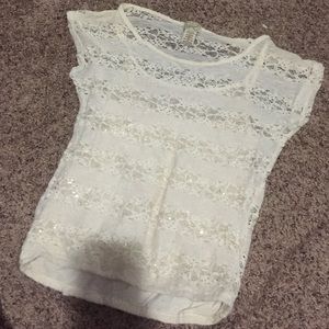 White sparkle crop top!