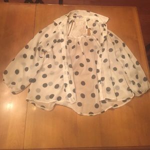 See-through long sleeve shirt