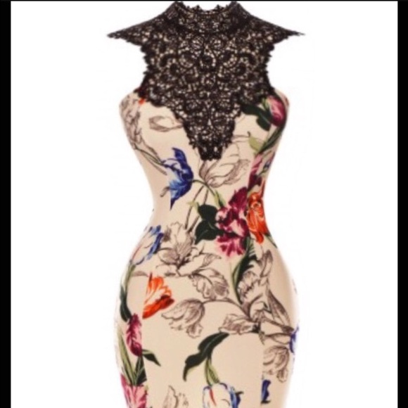 Cream floral dress NEVER WORN