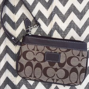 Coach Wristlet Brown and Tan