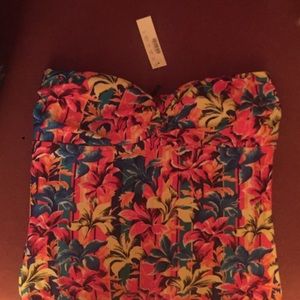 J. Crew Swim - J. Crew Sunset Flora bandeau one-piece swimsuit J. Crew Swim - J. Crew Sunset Flora bandeau one-piece swimsuit