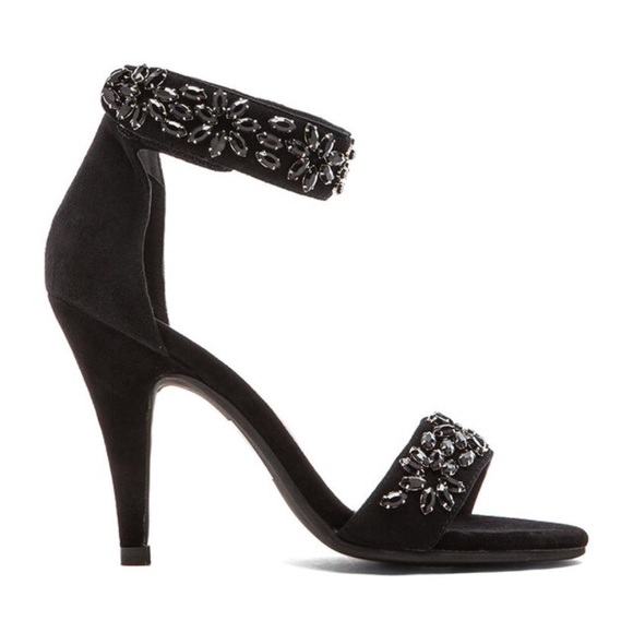 Jeffrey Campbell embellished heel in black suede - Picture 2 of 3