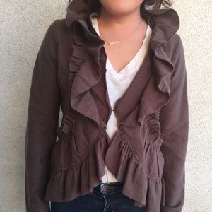 Anthropologie ruffle sweater