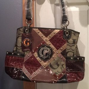 Multicolored Guess handbag with matching wallet