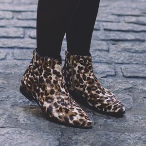 Jcrew calf hair ankle boots