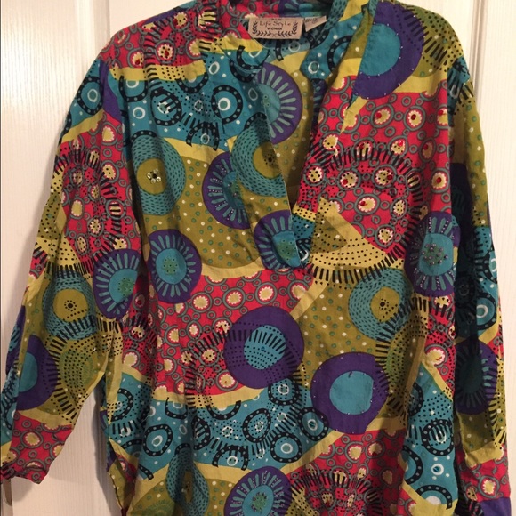 Multi Colored and Beaded Tunic