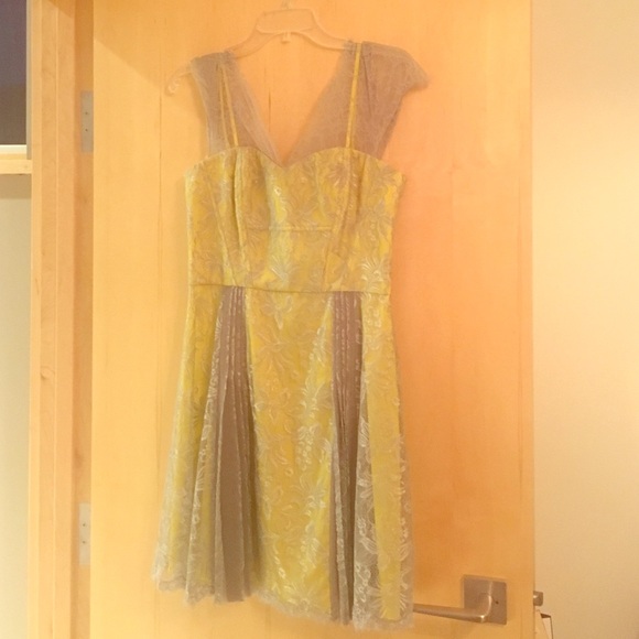 BCBG Yellow/Silver Dress