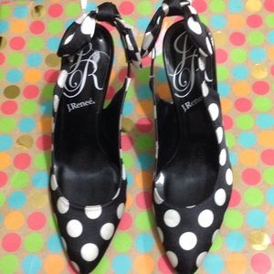 Black and white shoes