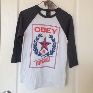 Obey baseball tee