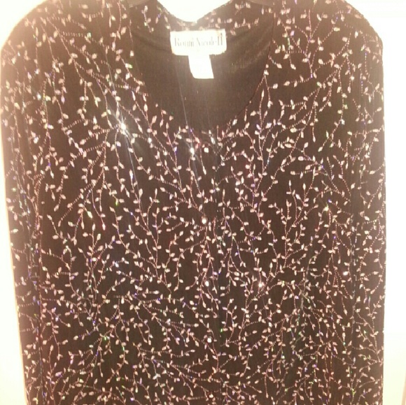 Glitter Stretchy Button Up