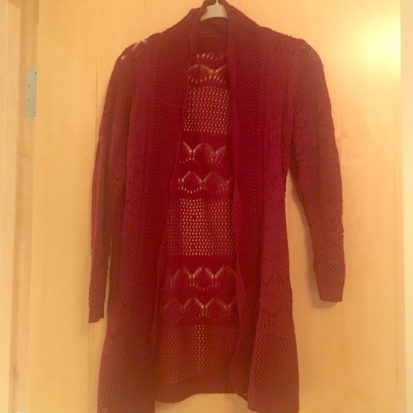 Red Sweater Cardigan