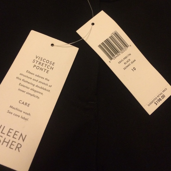REDUCED - Eileen Fisher Black Skinny Jeans - Picture 4 of 4