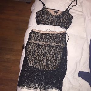 Bebe Lace 2-Piece Dress