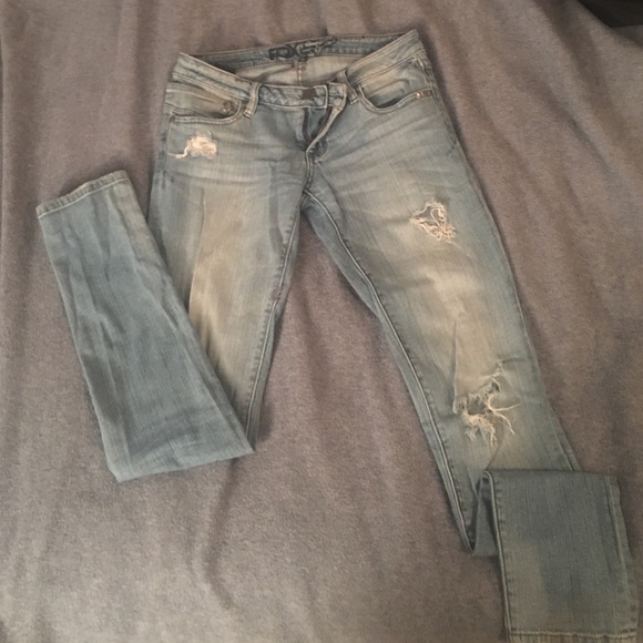 Distressed jeans