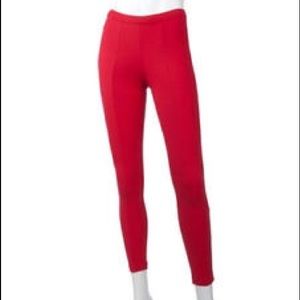 Hue Scarlet Red Ponte Leggings