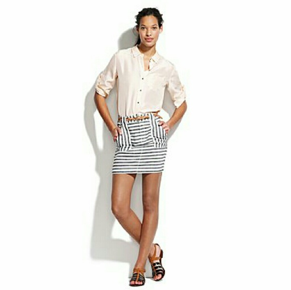 Madewell Striped Skirt Sz 0