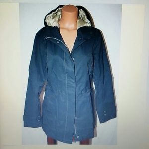Eddie Bauer Parka Wind Rain Coat Black L