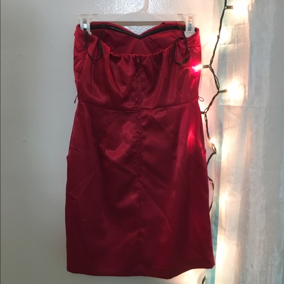 Red Strapless Dress - Picture 2 of 2