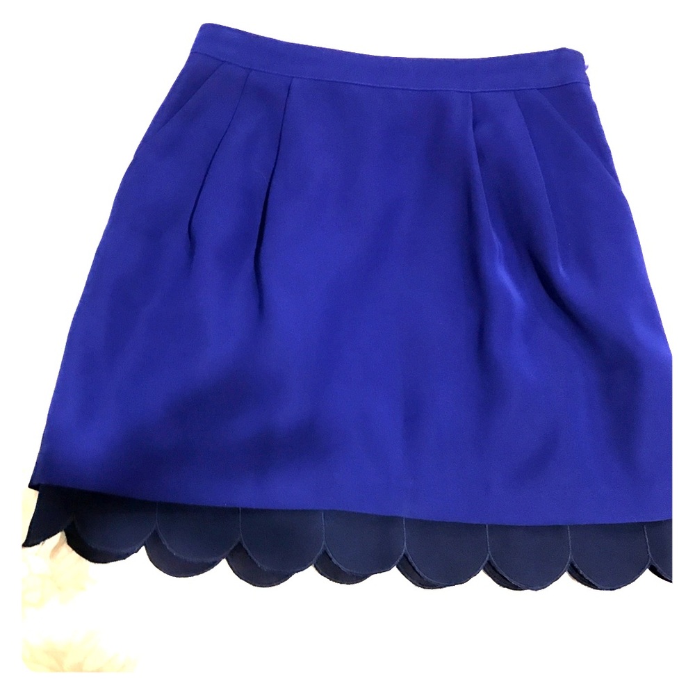 Club Monaco Scalloped Hem Skirt
