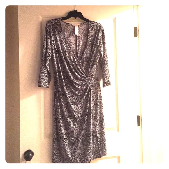 3/4 sleeve Wrap Dress