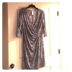 3/4 sleeve Wrap Dress