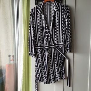 Aztec print wrap romper!