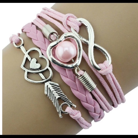 Pink infinity bracelet