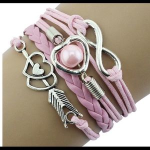 Pink infinity bracelet