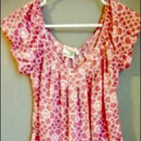 Playful Peach print top