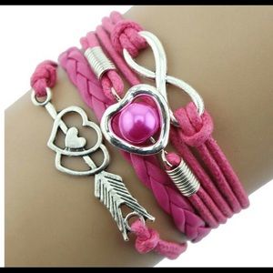 Fuchsia infinity bracelet