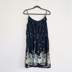 Navy and floral dress