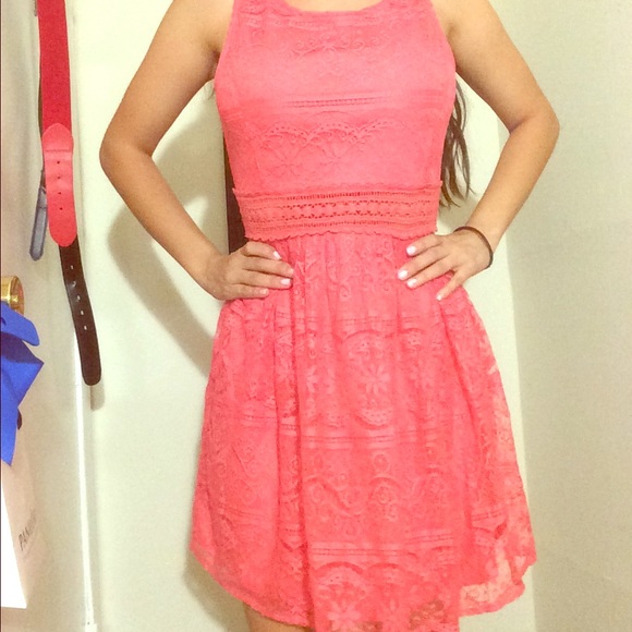 Pink forever 21 lace dress