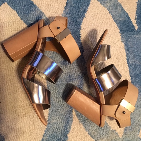 Sam Edelman Shoes - Sam Edelman Natural and Gunmetal Yelena Sandals Sam Edelman Shoes - Sam Edelman Natural and Gunmetal Yelena Sandals