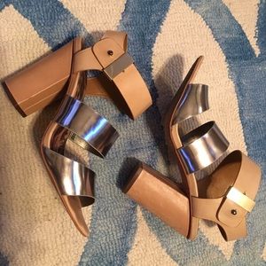 Sam Edelman Shoes - Sam Edelman Natural and Gunmetal Yelena Sandals Sam Edelman Shoes - Sam Edelman Natural and Gunmetal Yelena Sandals