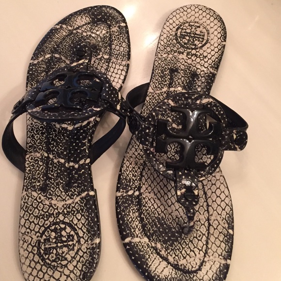 SOLD. SOLD. Black & white snakeskin Tory Burch