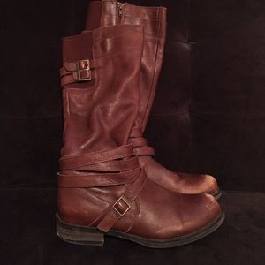 Brown riding boots