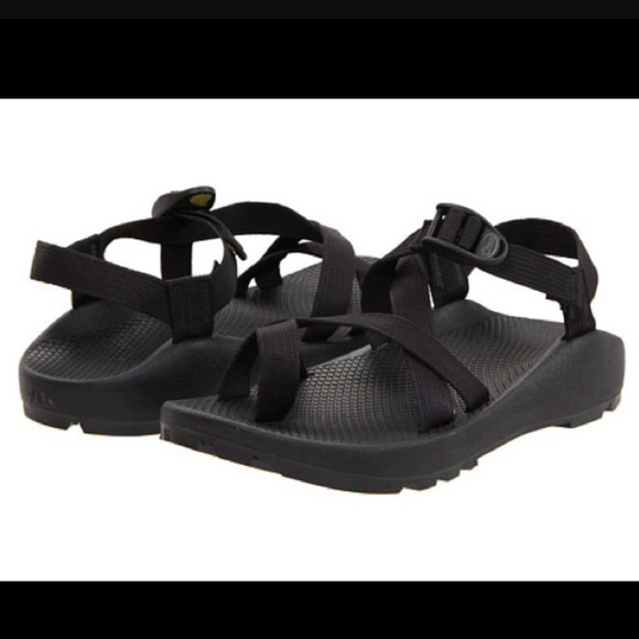 Black tie strap Chacos.  Never worn!