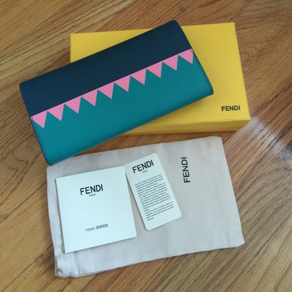 🚫 SOLD Fendi Monster Continental Leather Wallet - Picture 2 of 4