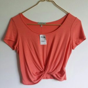 Coral crop top
