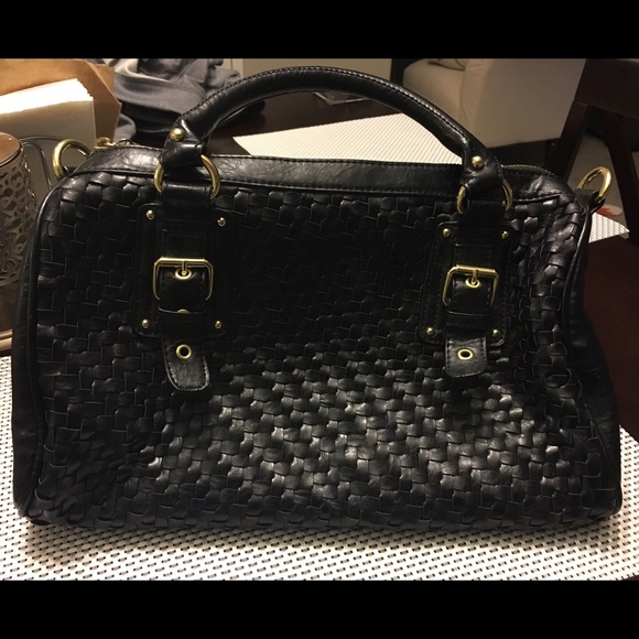 Steve Madden Black Woven Purse