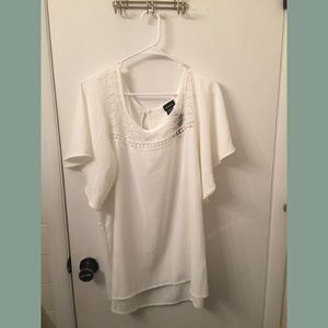 Beautiful plus size white shirt