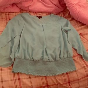 Aqua loose blouse