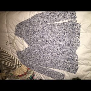 Blue and white Free People sweater