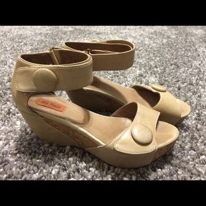 Miz Mooz light camel colored, size 7 wedges.